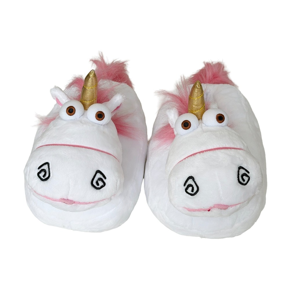 Fluffy The Unicorn Slippers Plush Despicable Me Size L 10 Universal Studios